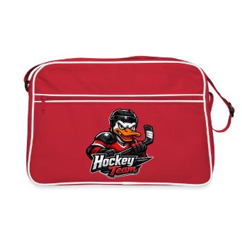 Duck Hockey Mascot - Retro Bag - red/white - Front