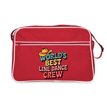 Weltbeste Line Dance Crew - Retro Tasche - Rot/Weiß - Vorne