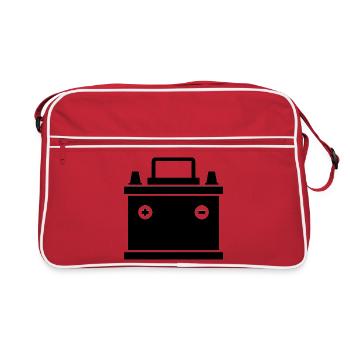 Car battery - Retro Bag - red/white - Front