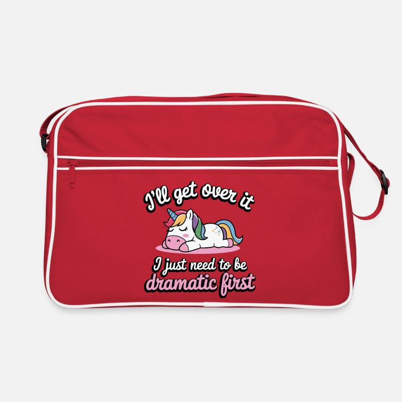Sleeping Unicorn Drama Saying Dramatic Retro Bag