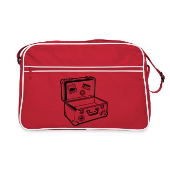 reise - Retro Tasche - Rot/Weiß - Vorne