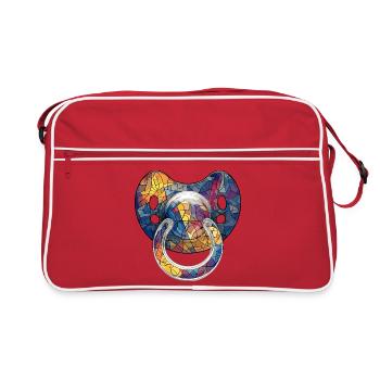 Tétine colorée - Mosaik Babywelt - Sac Retro - rouge/blanc - Devant