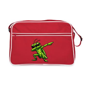 Tamponnement de la sauterelle - Sac Retro - rouge/blanc - Devant