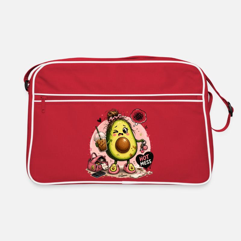 Kawaii Avocado Hot Mess Retro Bag