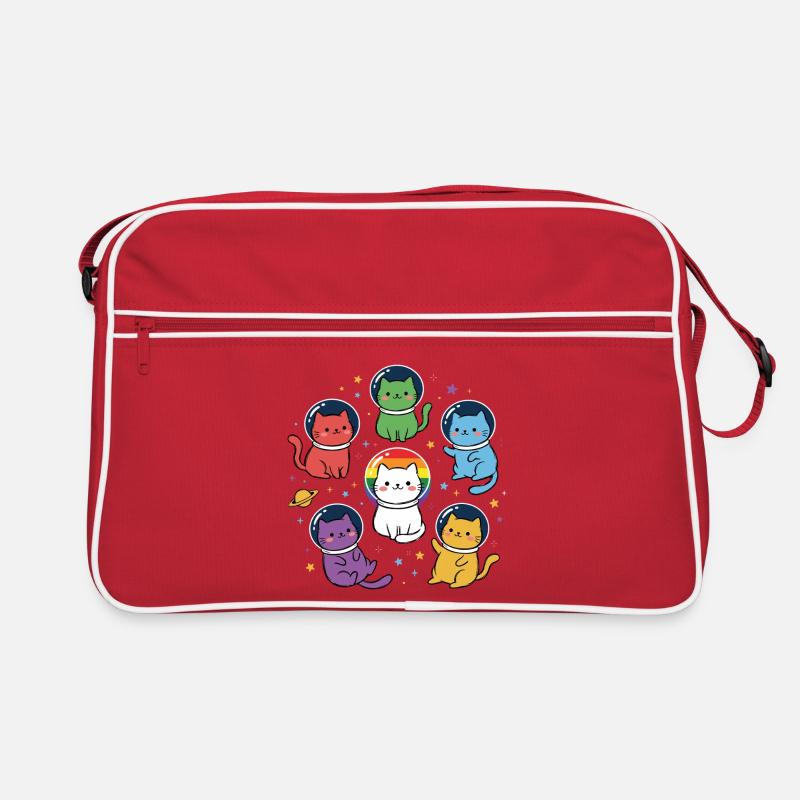 Pride Month LGBTQ – Rainbow Space Cats Retro Tasche