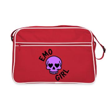 emo girl - Retro Bag - red/white - Front