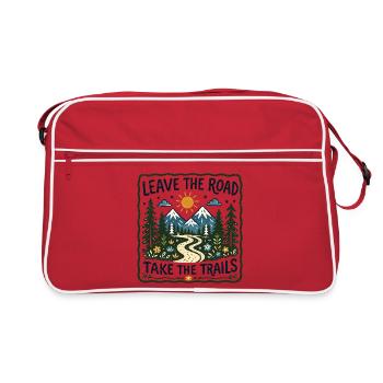 Leave the Road Take the Trails Floral - Retro Bag - red/white - Front