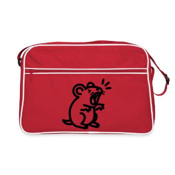 Maus - Retro Tasche - Rot/Weiß - Vorne