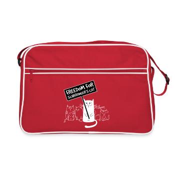 Schrödinger's Cat Quantum Physics Gift - Retro Bag - red/white - Front
