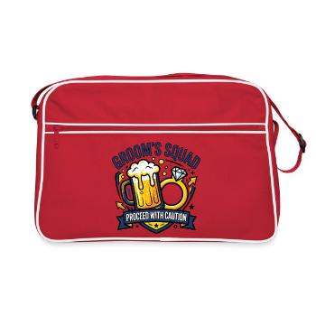 Groom's Squad Proceed with Caution - Retro Bag - red/white - Front