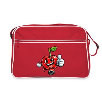 Cherry thumbs up - Retro Bag - red/white - Front