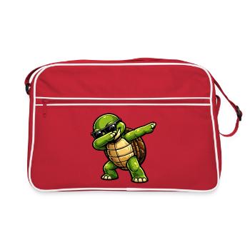 Tortue à dabber - Sac Retro - rouge/blanc - Devant