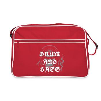 Gorilla Drum and Bass - Retro Tasche - Rot/Weiß - Vorne