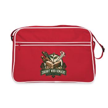 Zukunft Wird Gemacht – Grünes Handwerk - Retro Tasche - Rot/Weiß - Vorne
