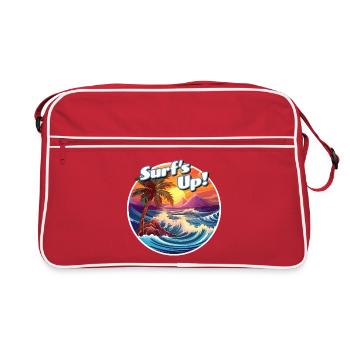 Ride the Wave: It's Surf's Up Time! - Retro Bag - red/white - Front