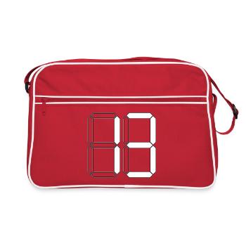 NUMBER 13 Thirteen Birthday Gift Digital - Retro Bag - red/white - Front