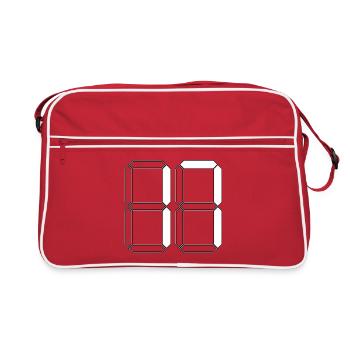 NUMÉRO 17 Cadeau d’anniversaire dix-sept numérique - Sac Retro - rouge/blanc - Devant