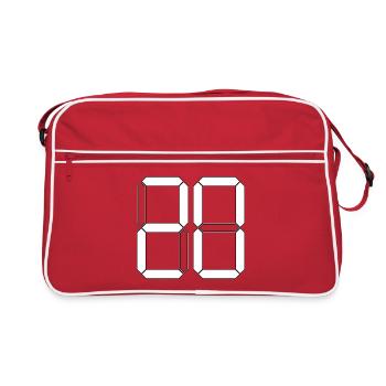 NUMÉRO 20 Vingt Cadeaux d’anniversaire numériques - Sac Retro - rouge/blanc - Devant