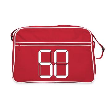 NUMÉRO 50 Cinquante Cadeaux d’anniversaire numériques - Sac Retro - rouge/blanc - Devant