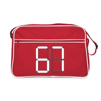 NUMBER 67 Six Seven Memes Gift Digital - Retro Bag - red/white - Front