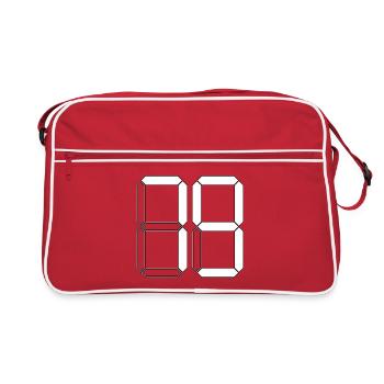 NUMÉRO 79 Soixante-dix-neuf Cadeau Digital - Sac Retro - rouge/blanc - Devant