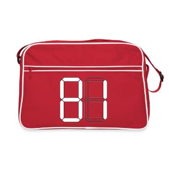 NUMÉRO 81 Quatre-vingt-et-un Cadeaux Numériques - Sac Retro - rouge/blanc - Devant