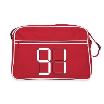 NUMÉRO 91 Quatre-vingt-onze cadeaux numériques - Sac Retro - rouge/blanc - Devant