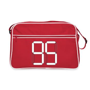NUMÉRO 95 Quatre-vingt-quinze cadeaux numériques - Sac Retro - rouge/blanc - Devant