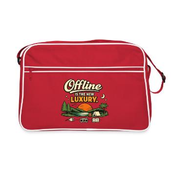 Offline is the new luxury - Retro Bag - red/white - Front
