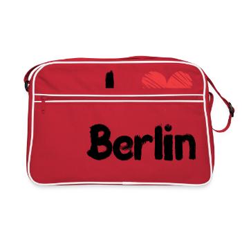 J'adore Berlin - Sac Retro - rouge/blanc - Devant