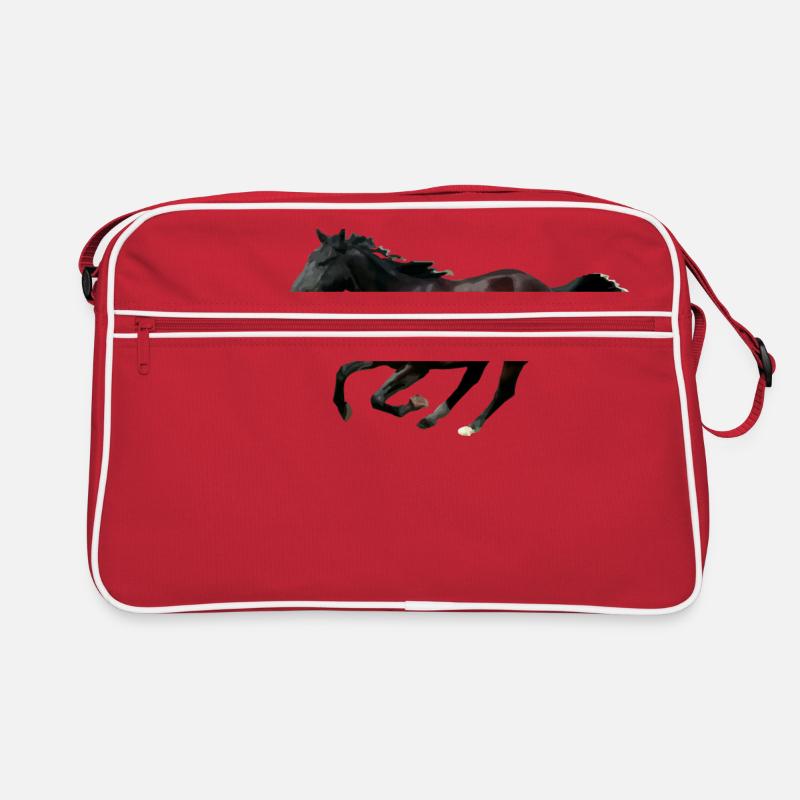 Pferd - Retro Tasche - Rot/Weiß