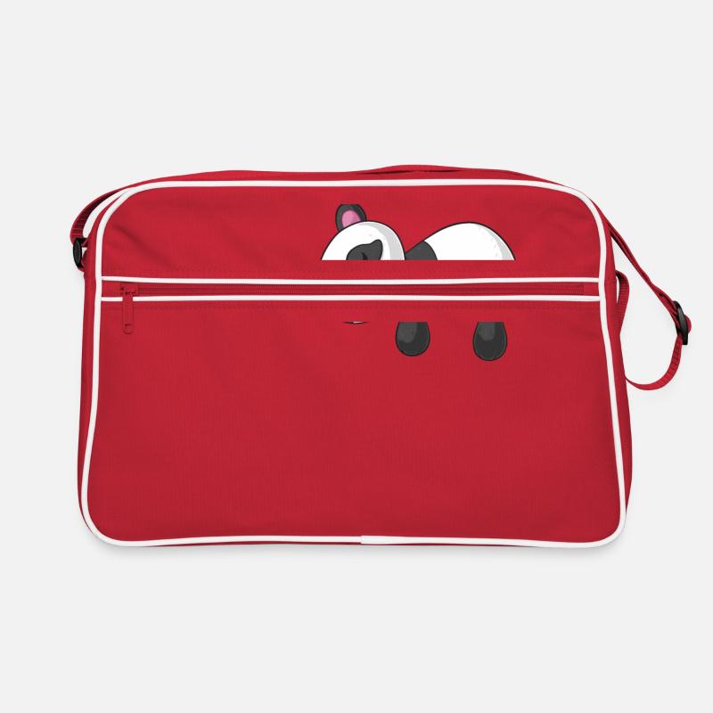 Schläfriger Comic Panda Retro Tasche
