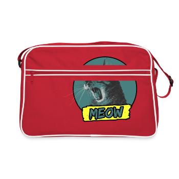 Chat meow Cat - Sac Retro - rouge/blanc - Devant