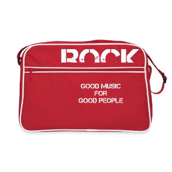 Rock is all you need - Retro Bag - red/white - Front