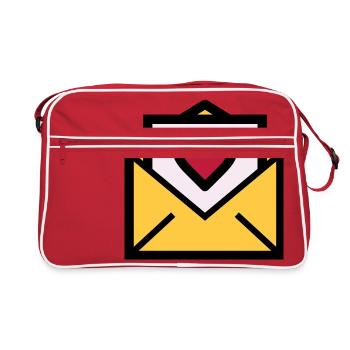 Lettre d'amour pour la Saint Valentin - Sac Retro - rouge/blanc - Devant