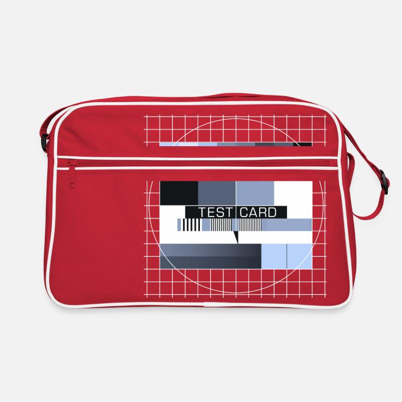 Test picture television screen transmission completion display Retro Bag