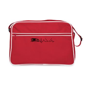 Conception de cyclomoteur à deux temps Simson S51 - Sac Retro - rouge/blanc - Devant