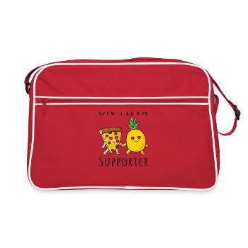 Pizza Hawaï Ananas Pizza Manger - Sac Retro - rouge/blanc - Devant
