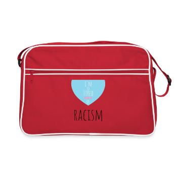 Contre le racisme fascisme - Sac Retro - rouge/blanc - Devant