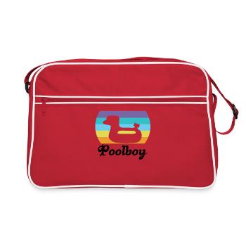 Poolboy Pool Lifeguard Swimming - Retro Bag - red/white - Front