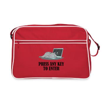 Keyboard not found, press any key to enter - Retro Bag - red/white - Front
