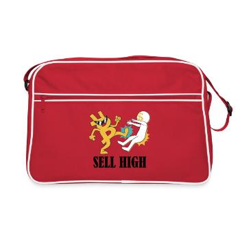 Finance - Cryptocurrency - Buy Low, Sell High - Retro Bag - red/white - Front