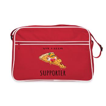 Pizza Hawaii Ananas Pizza Nourriture - Sac Retro - rouge/blanc - Devant