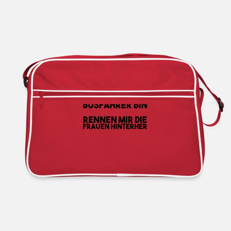 Busfahrer Spruch - Retro Tasche - Rot/Weiß