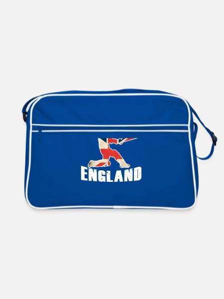 Angleterre Cricket Shirt Cricket Team - Sac Retro - bleu/blanc - Devant