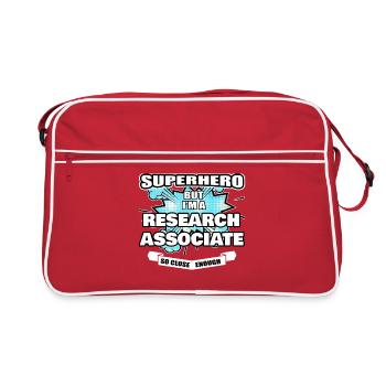 Research Associate Gift Superhero Research Associa - Retro Bag - red/white - Front
