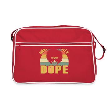 Unapologetically Black Pride African American - Retro Bag - red/white - Front
