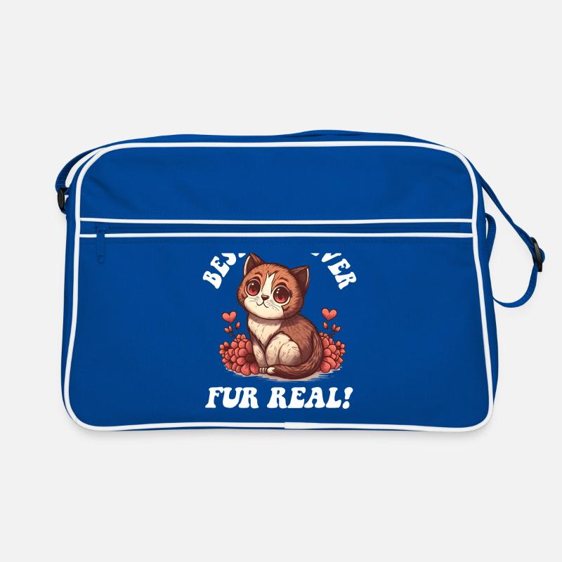 Muttertag mit Katzenfell Echt süßer Muttertag Retro Tasche