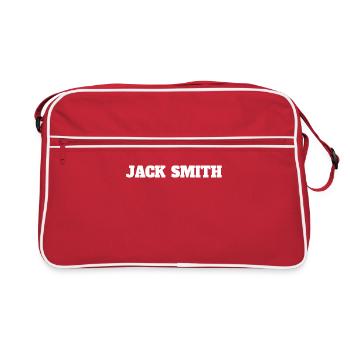 Karma ist Jack Smith Er kannte Jack  nicht - Retro Tasche - Rot/Weiß - Vorne
