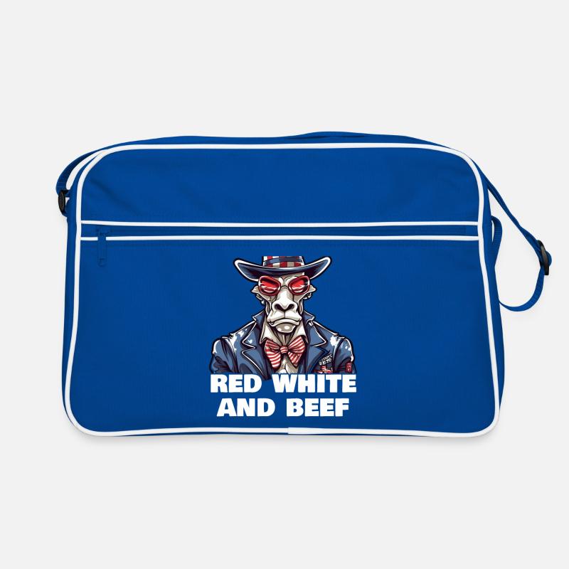 Red White And Moo Retro Bag